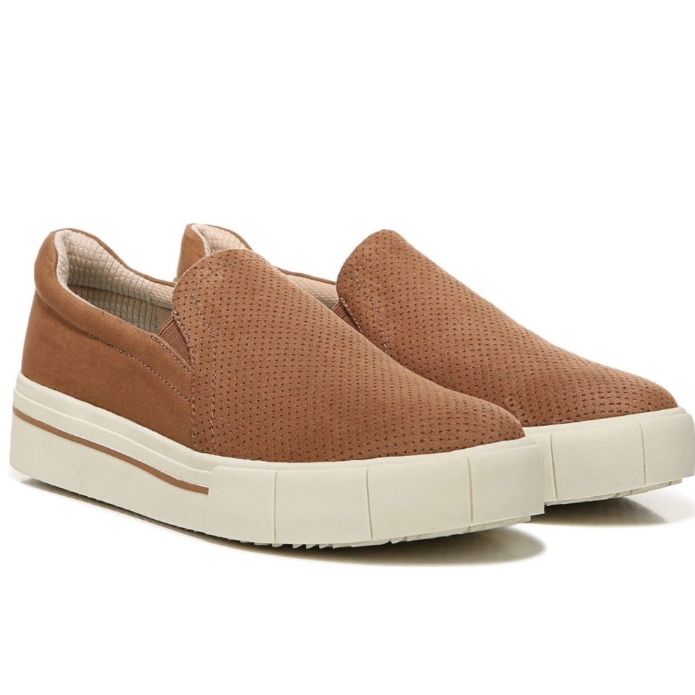 Brown Fabric SLIP ON Sneakers